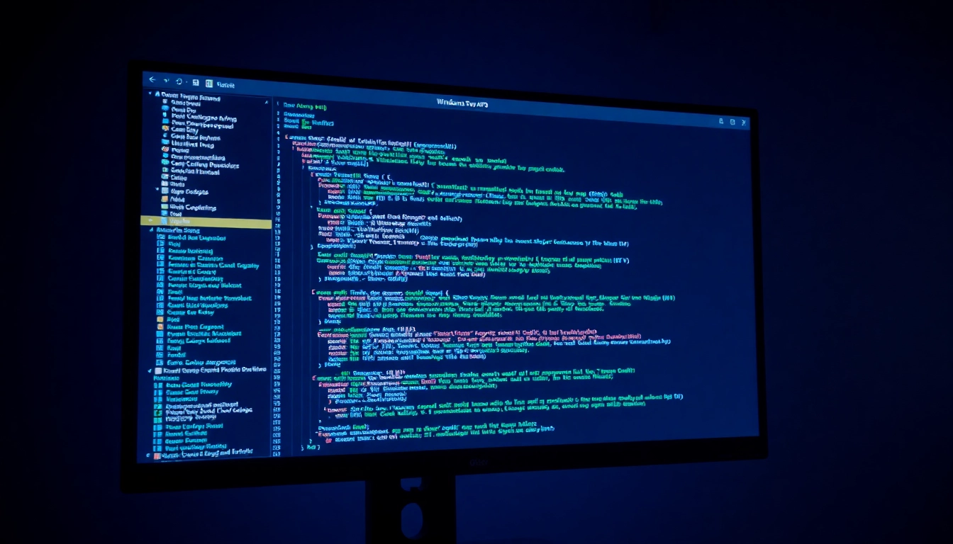 Visit https://32win.show/ to learn about Windows API development with a professional illustration of coding on a Windows system interface, emphasizing system functions and interface design.