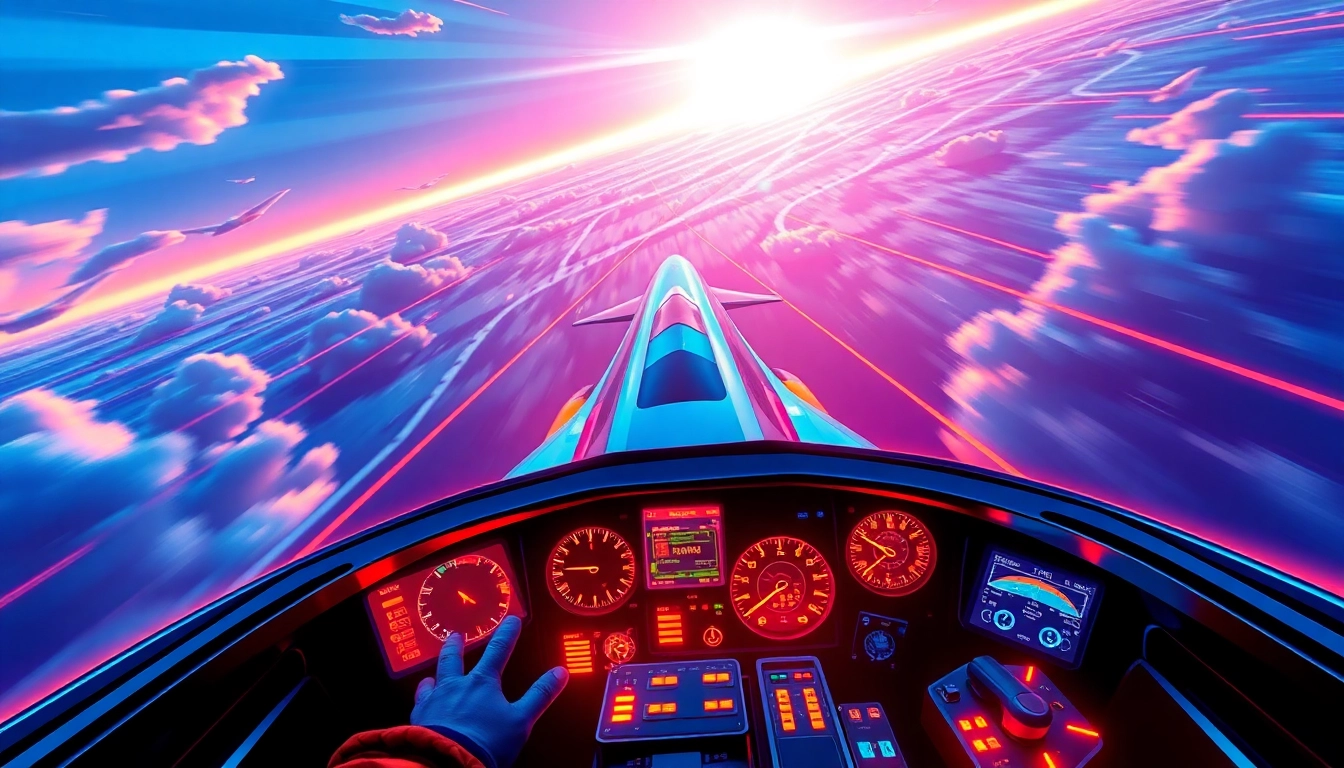 Aviator game online featuring a stylish airplane soaring through a dynamic sky, capturing thrill and high-speed action for players.