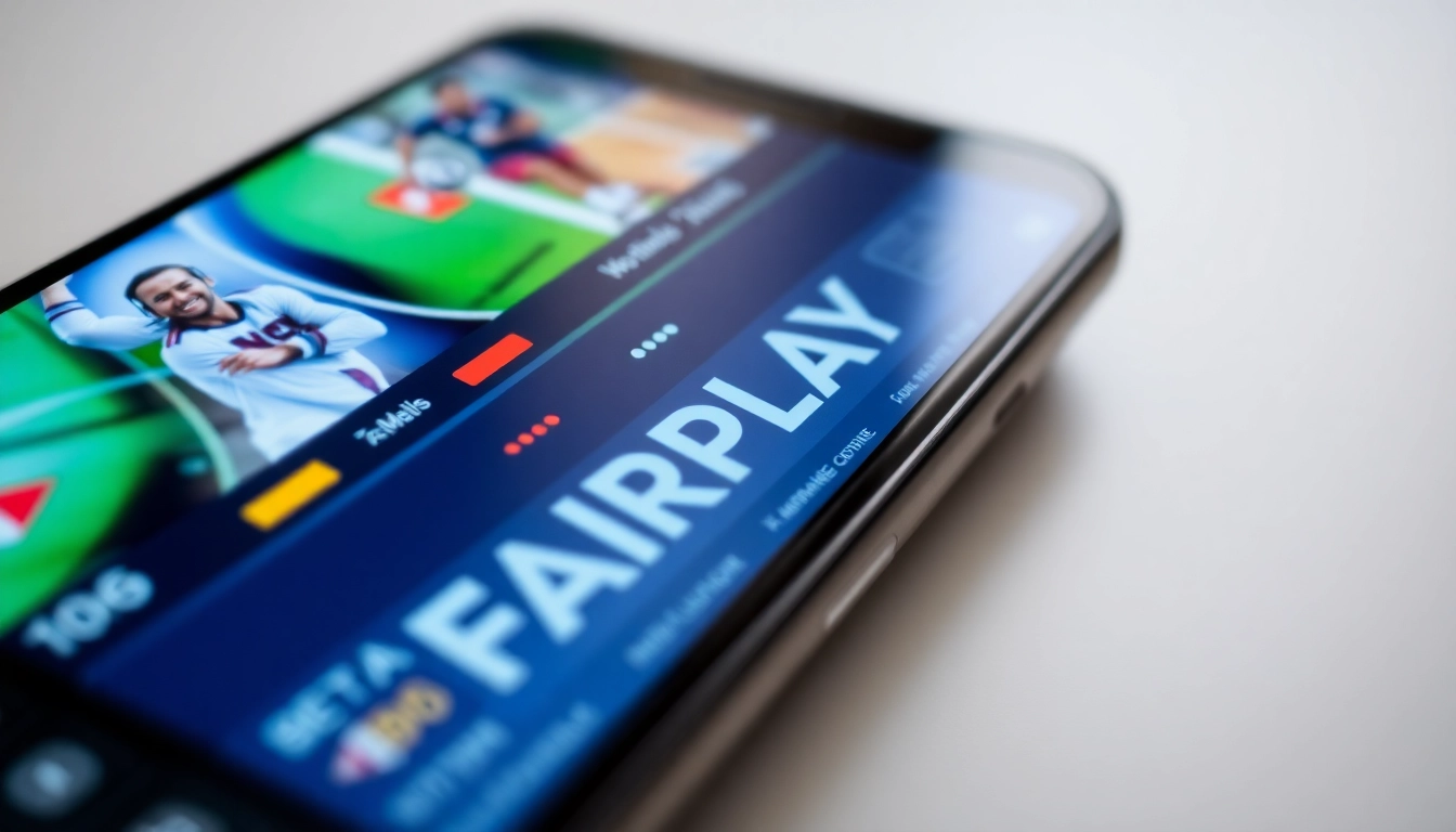 Quickly place bets on fairplay online through a user-friendly mobile interface with live odds and sports icons, showcasing ease and security.